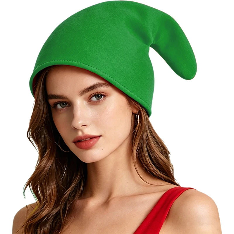 Unisex Christmas Elf Hat Costume Accessory for Holiday & Cosplay Parties
