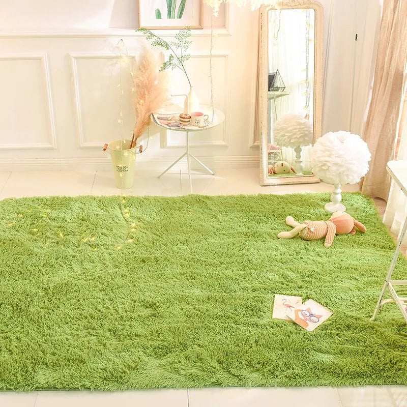 Plush Area Rug for Living Room & Kids' Room - Soft Fluffy Non-Slip Carpet