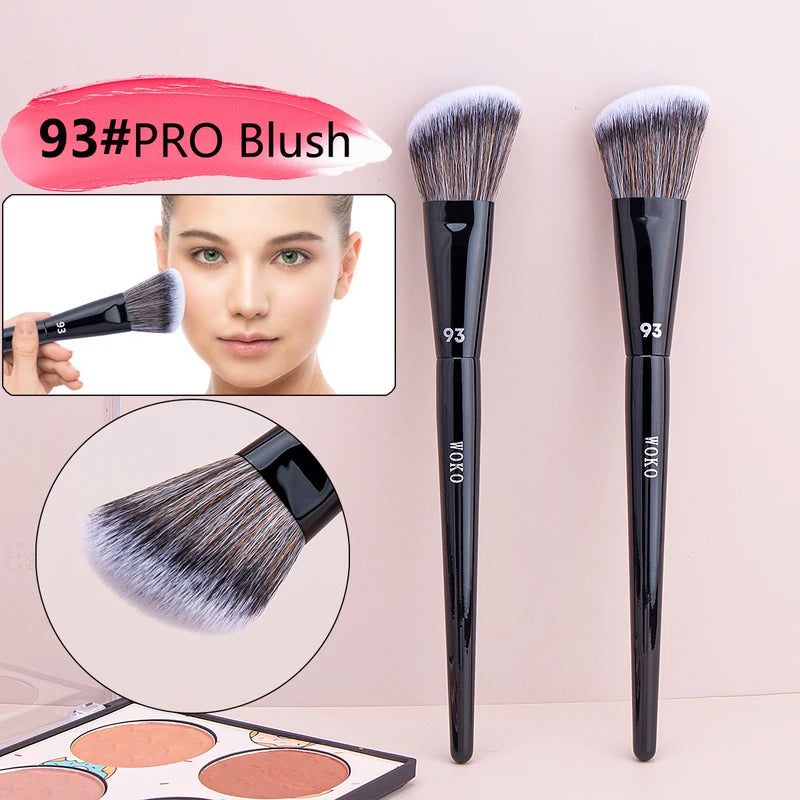 Angled Makeup Brush for Foundation Blush & Cream Blending - Professional Cosmetic Tool