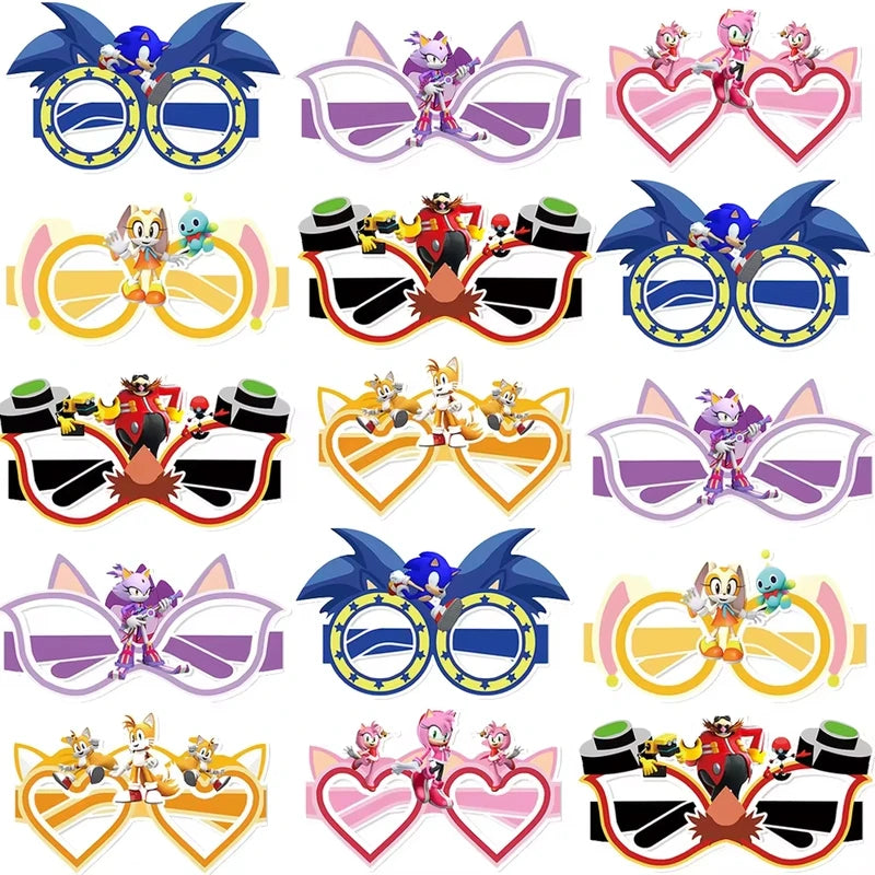 Party Supplies Sonic Birthday Theme Disposable Paper Plates Cups Utensils Set