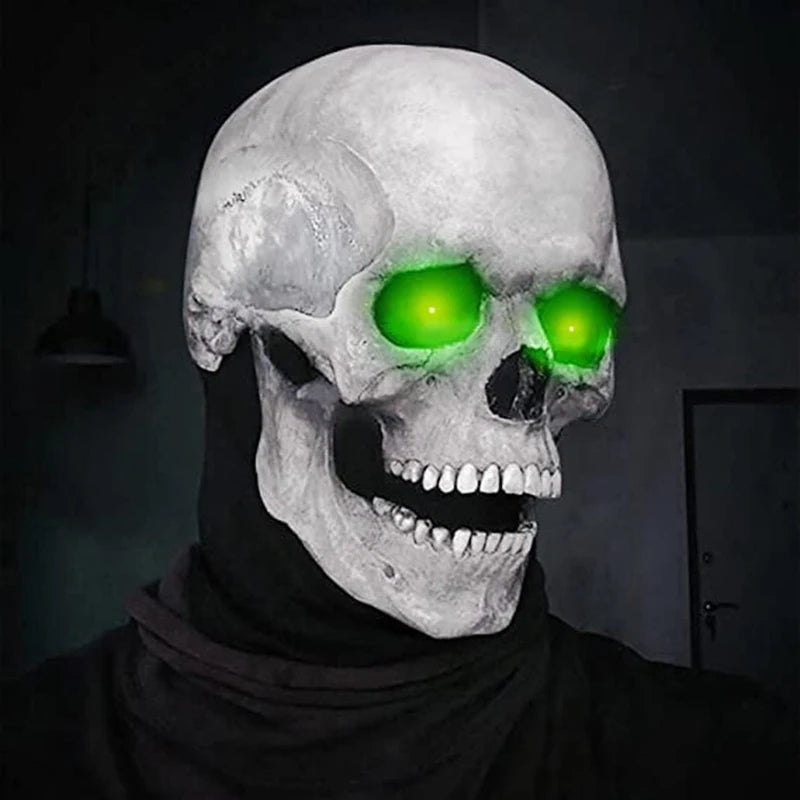 Halloween Latex Skull Mask Full Head Costume Mask with Movable Jaw