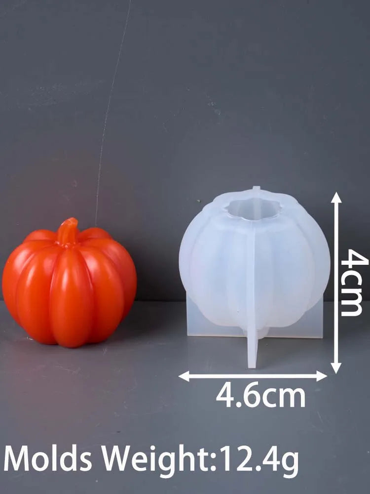 3D Pumpkin Candle Silicone Mold for Halloween Lantern Decor & DIY Candle Making