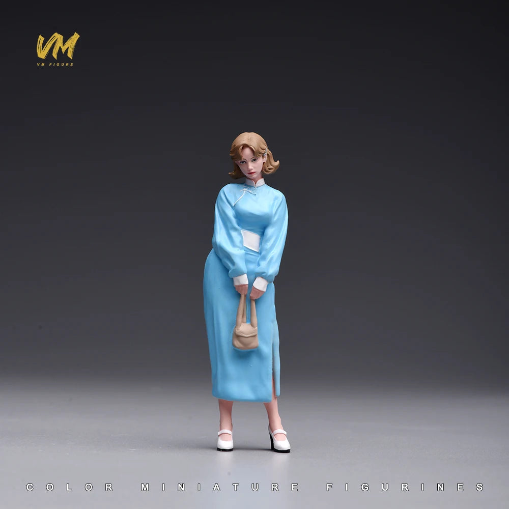 Miniature Doll Figures for Car Models - Collection of Female and Male Characters