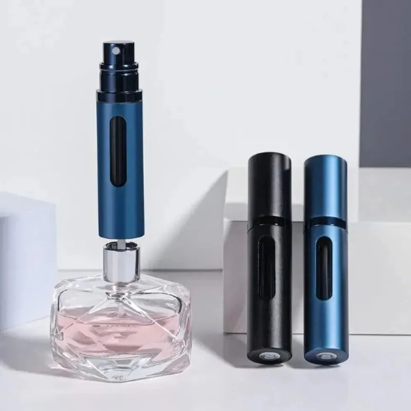 Portable Refillable Perfume Bottle with Spray Pump - 5ml Travel Cosmetic Container