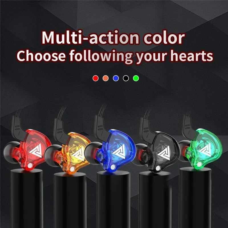 In-Ear Wired Headphones with Microphone, 6 Dynamic Drivers, HiFi Stereo Sound
