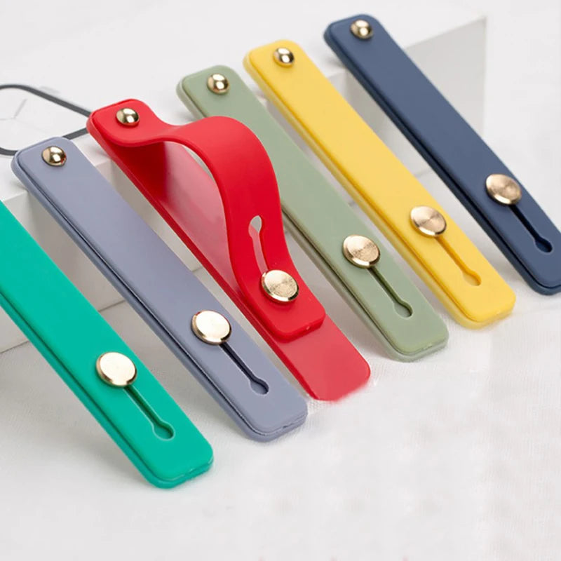Universal Colorful Phone Holder with Wrist Strap & Stand for iPhone Xiaomi