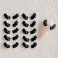 30PCS White & Black 3D Acrylic Angel Wings Nail Art Charms for Manicure Decoration