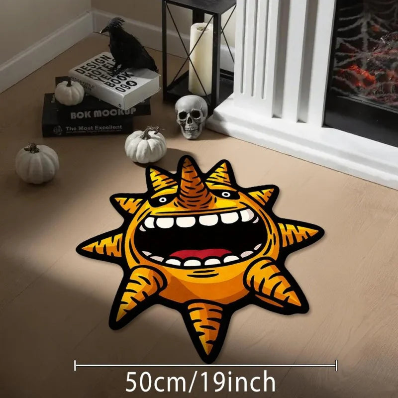 Cartoon Sun Monster Floor Carpet Anti-Slip Soft Mat for Bedroom Living Room Entrance