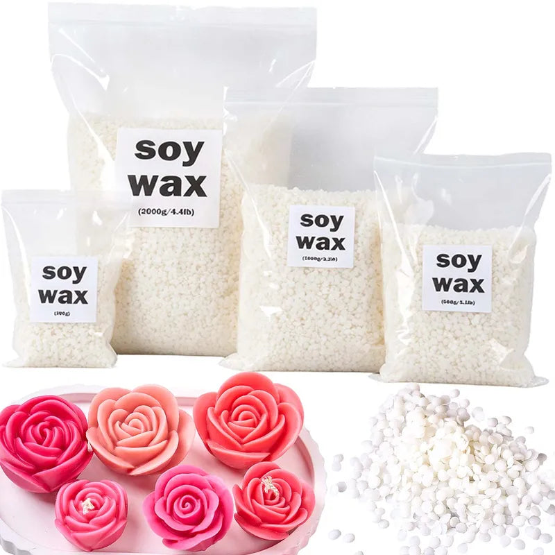 Natural Soy Wax Particles for Candle Making - DIY Aromatherapy Candle Material - Multiple Colors