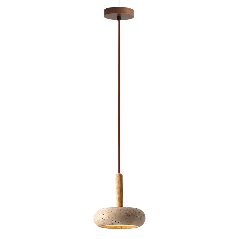 Modern Yellow Travertine Pendant Light for Dining & Living Rooms