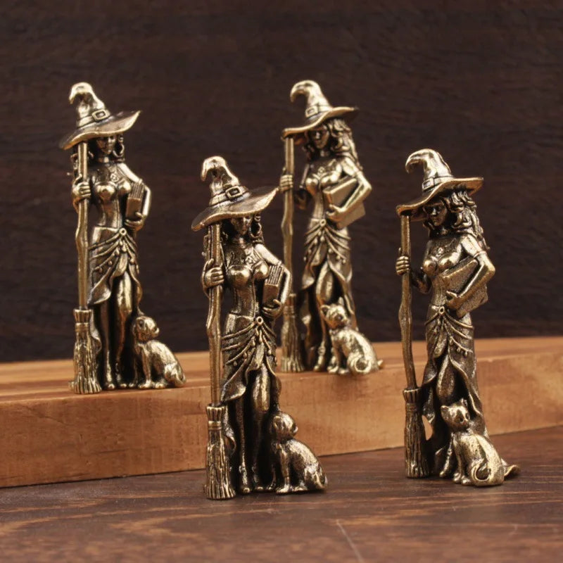 Magical Moon Witch Home Decoration Wizard Statue - Unique Figurine