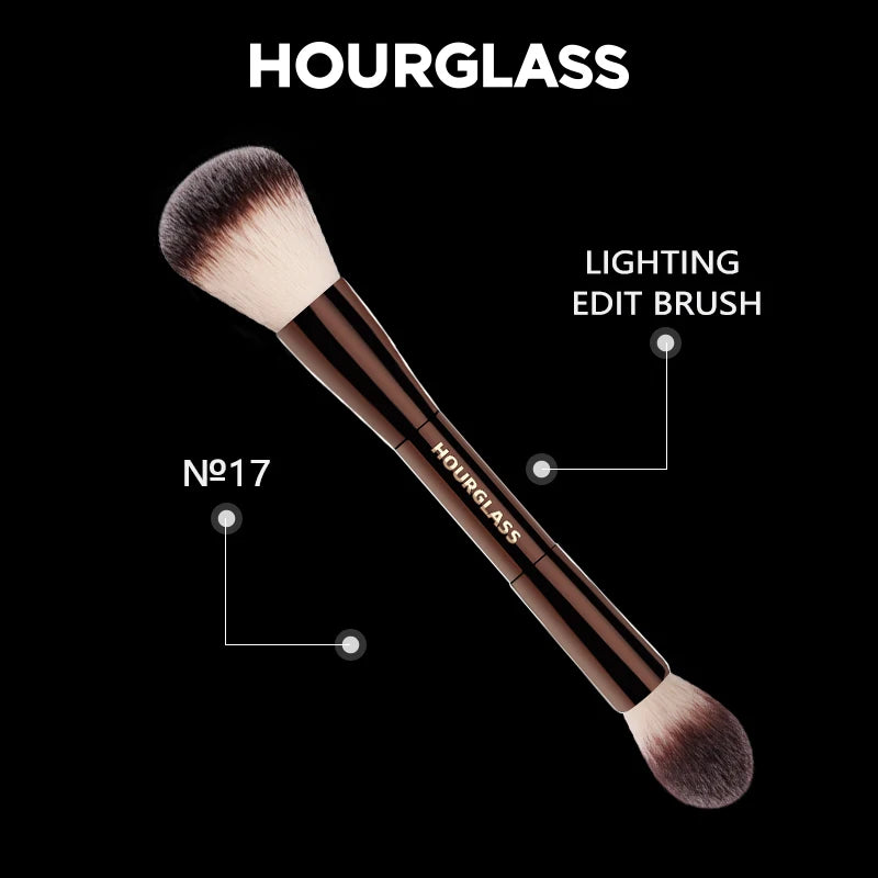 Makeup Brush No.17 Lighting Edit Double-Head Face Brush Soft Fiber Highlight Tool