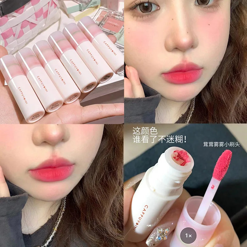 Matte Lip Gloss Liquid Lipstick Long Lasting Non-Stick Lip Tint - Moisturizing & Nude Shades