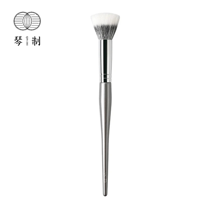 Professional Handmade Makeup Brush - Blush & Highlighter Flat Top with Saikoho Goat Hair & Synthetic Fiber