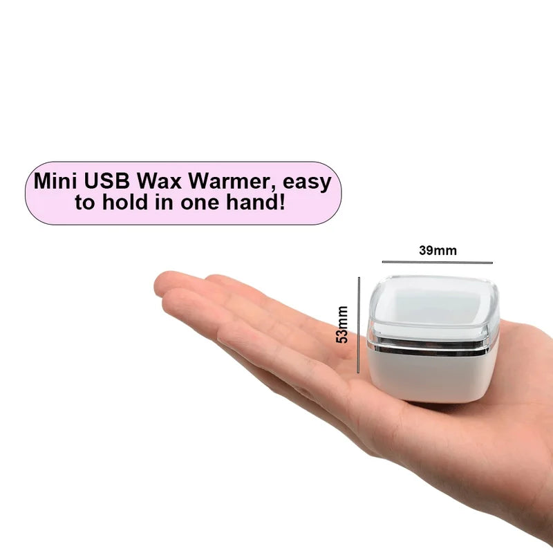 USB Mini Hair Removal Wax Warmer Kit - Facial & Body Waxing Device