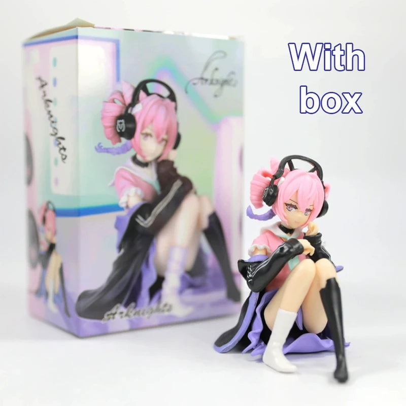 Anime PVC Figure Noodle Stopper Desk Decoration Doll Collection - Black & White