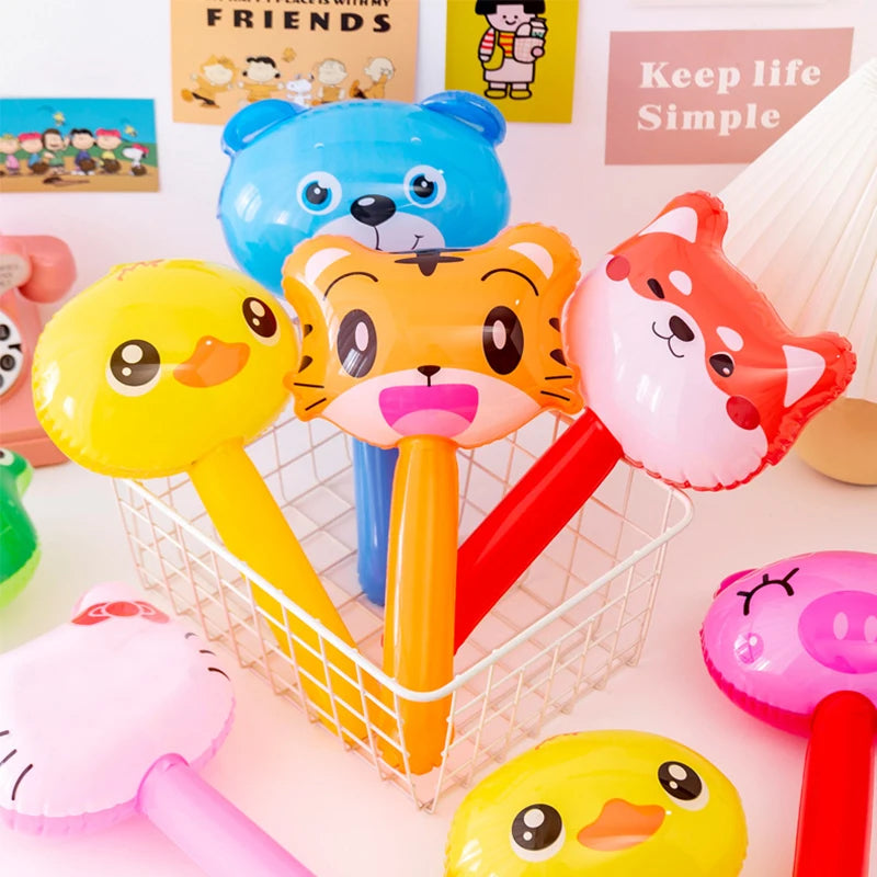 10-Piece Animal Inflatable Hammer Set for Pool & Beach Toys Kids Party Favors