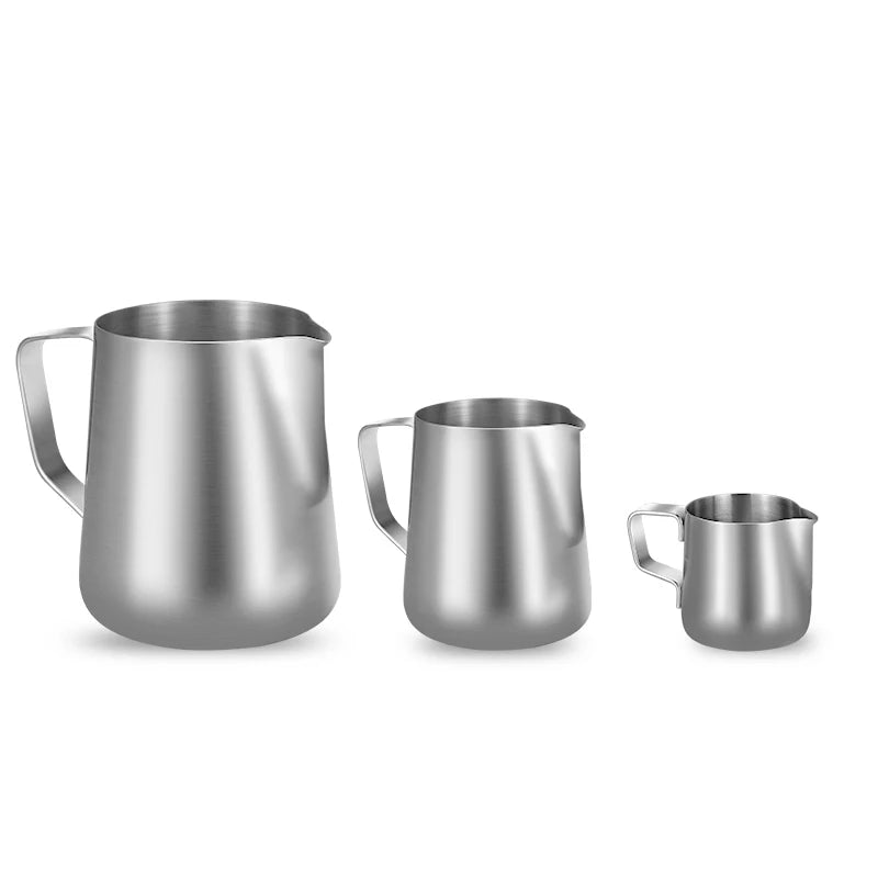 Stainless Steel Milk Frother Jug 100ML 350ML 600ML for Coffee & Espresso Barista