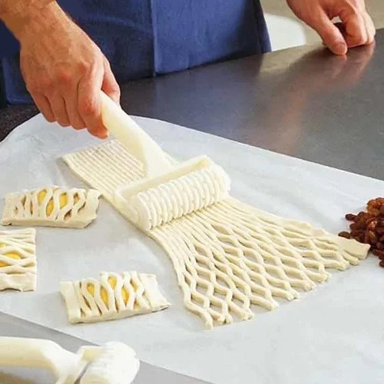 Pizza Lattice Roller Cutter Baking Tool for Dough and Pastry