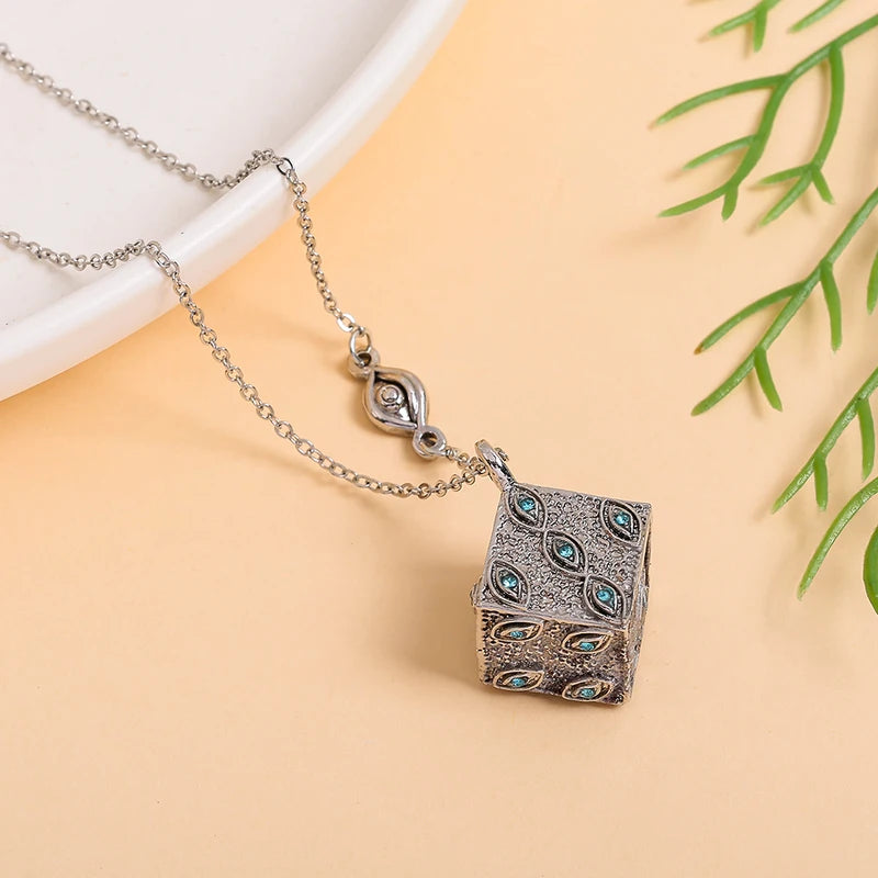 Jujutsu Kaisen Prison Realm Cube Necklace - Anime Satoru Gojo Eye Pendant Gift