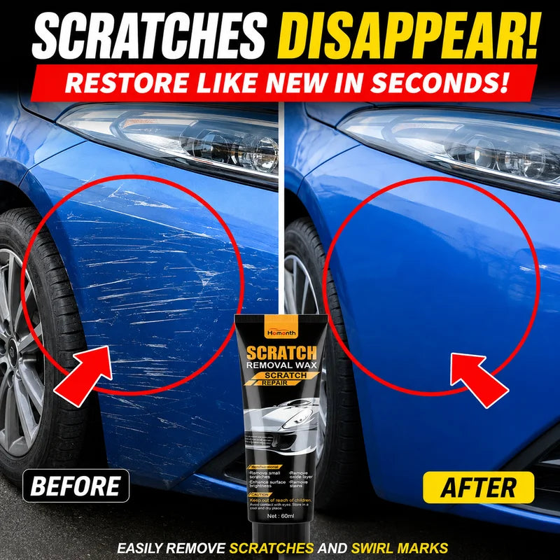 Car Scratch Remover Wax - Auto Paint Repair Cream for Light Scratches & Oxidation