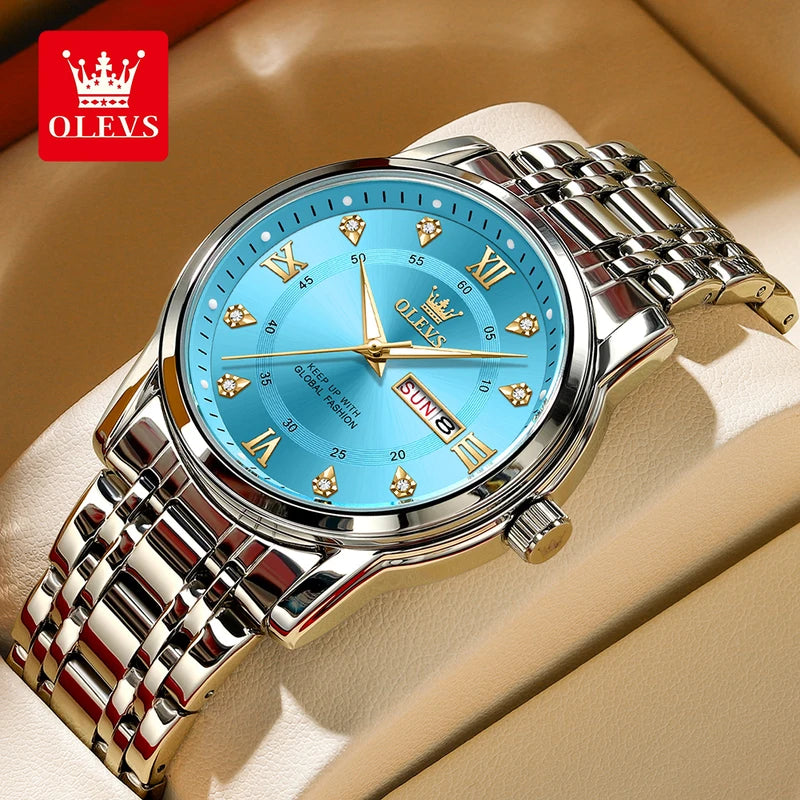 Men's Waterproof Stainless Steel Watch - Casual Original Wristwatch for Men