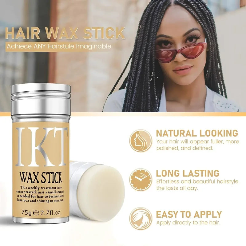 Hair Wax Stick for Wigs & Hairstyling - Non-Greasy Edge Control, Frizz & Flyaway Pomade