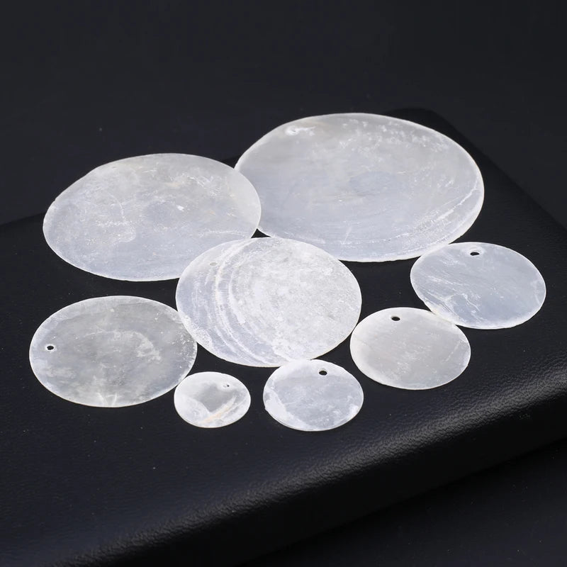 Natural Shell Beads Round Beading Spacer Jewelry Making Supplies - 100pcs