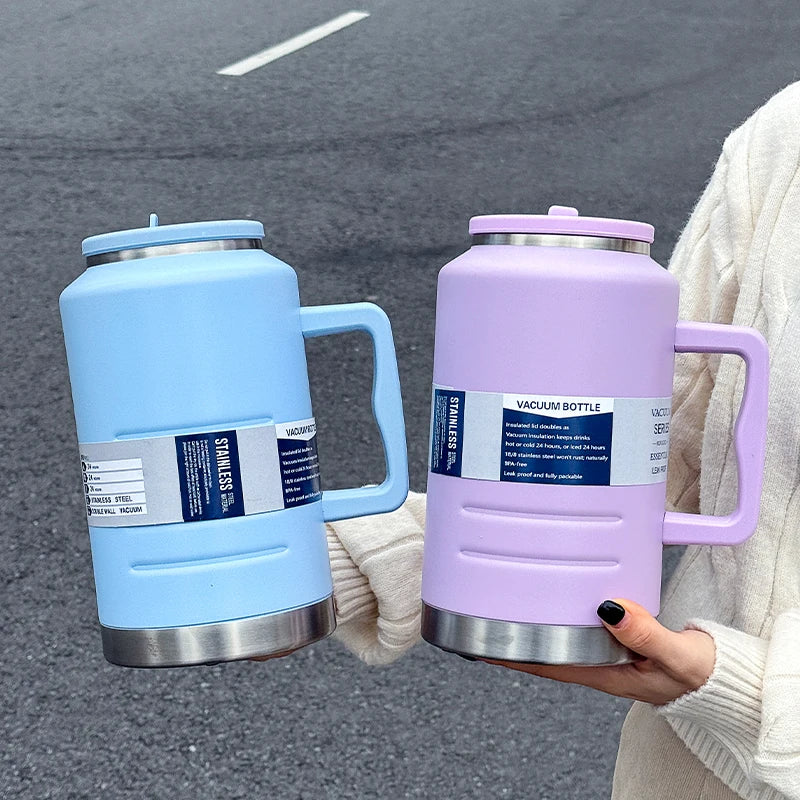 Large 2000ml Insulated Water Bottle - Stainless Steel Hydration Jug for Fitness & Outdoors