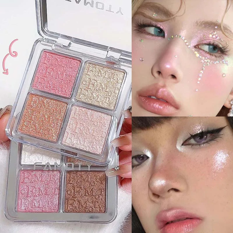 Diamond Highlighter Powder Palette Glitter Face Contour Makeup Shimmer