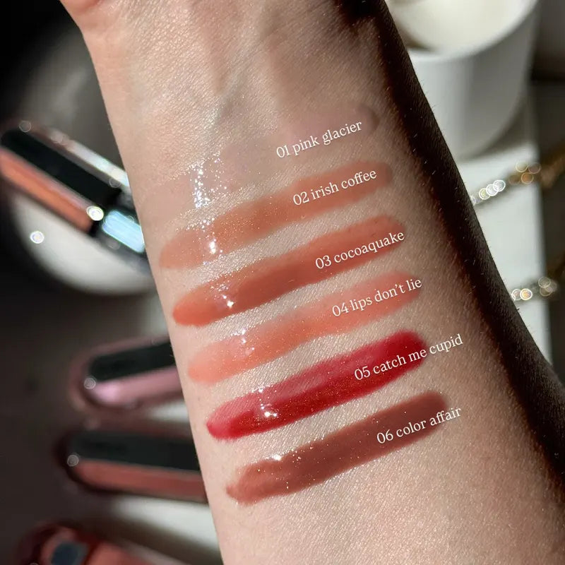 Hydrating Lip Gloss with Plumping & Long-Lasting Shine - Non-Sticky, Mirror Glass Finish