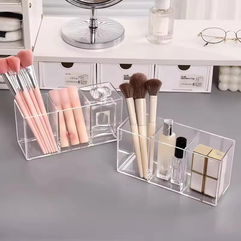 Transparent Makeup Brush Storage Box Case Organizer for Cosmetics & Tools