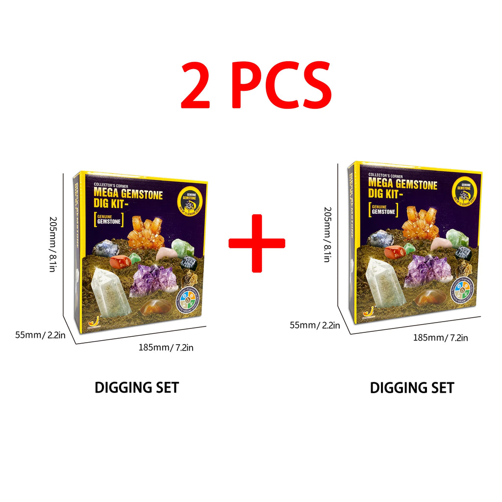 Educational Gemstone Dig Kit for Kids – Crystal Mining & Discovery Set