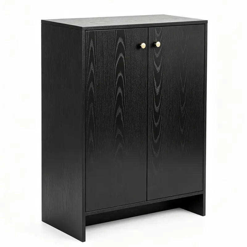 Slim 5-Tier Entryway Shoe Cabinet with Double Doors - Space Saving Storage