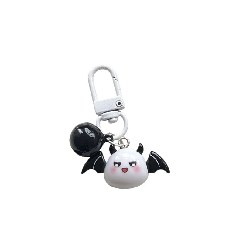 Halloween Keychain Pendant Set - Spooky Ghost Trickster Party Favors Bulk