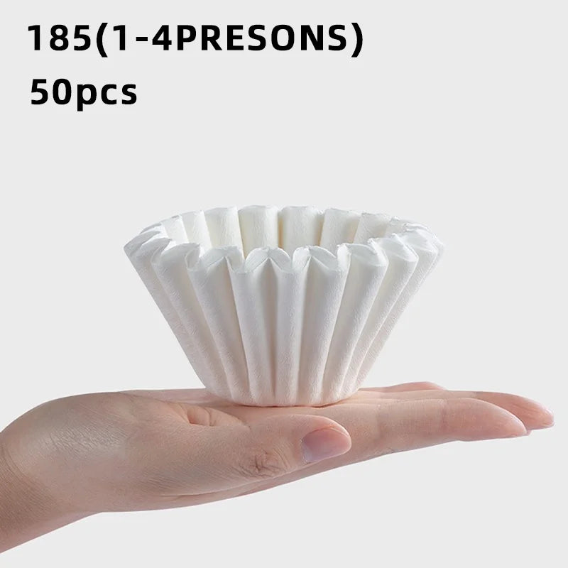 Coffee Filter Papers 50 Sheets for 1-4 Cup Pour Over Coffee Dripper - Light Green & Grey Variants