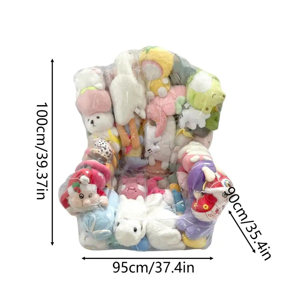 Large Waterproof Stuffed Animal Storage Bean Bag Cover Organizer for Kids' Rooms
