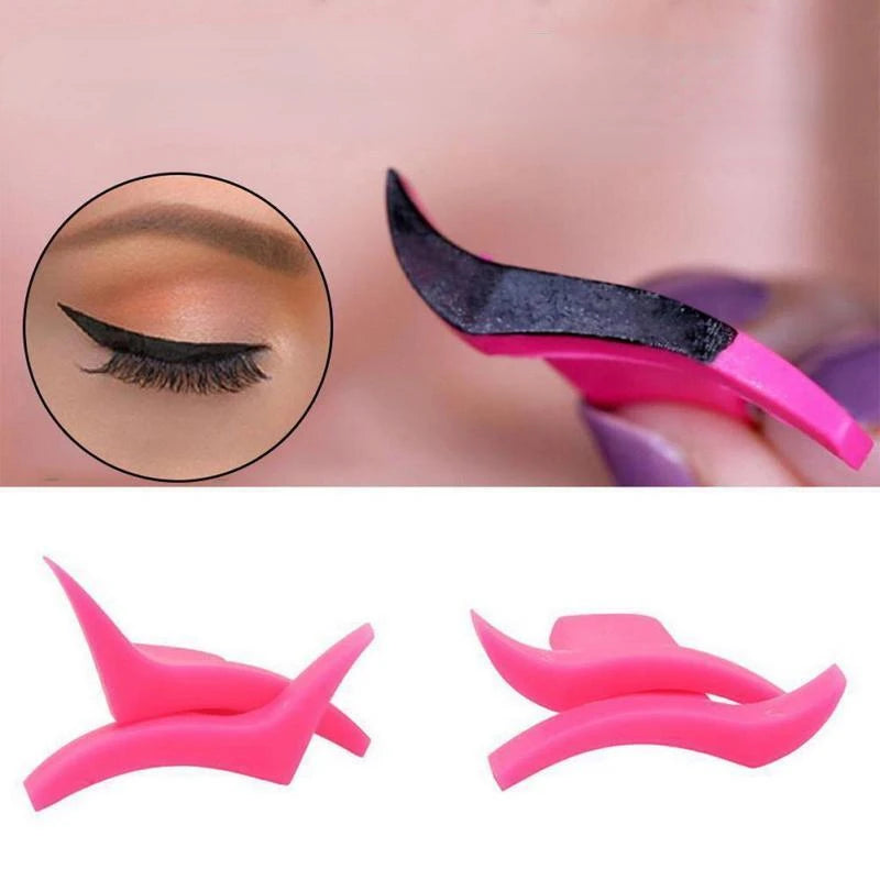 Reusable Silicone Eyeliner Stencils for Winged Makeup - 2PCS Set