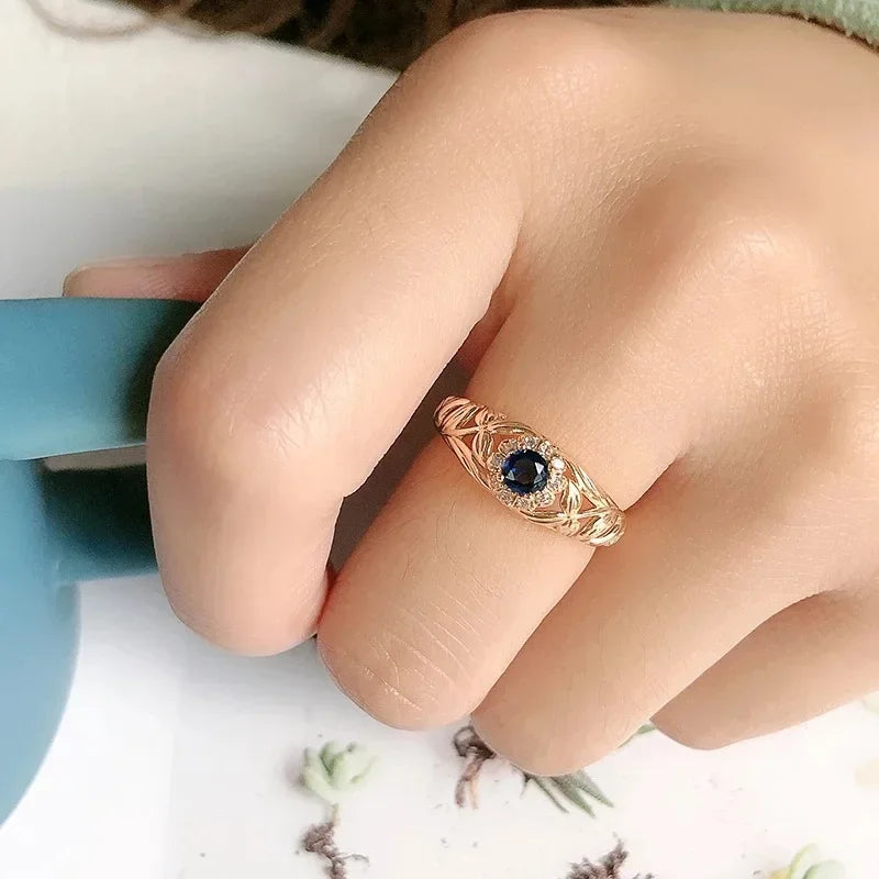 14K Gold Diamond Ring for Women - Engagement Wedding Jewelry with Gemstone