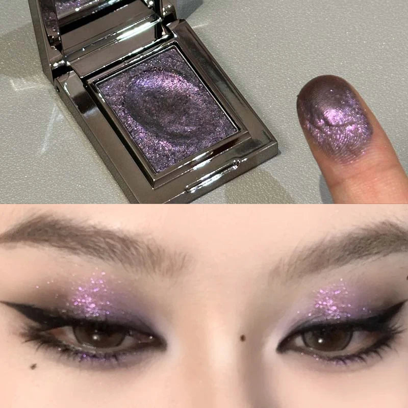 Metallic Glitter Eyeshadow Palette with Buildable Shimmer - Multiple Colors