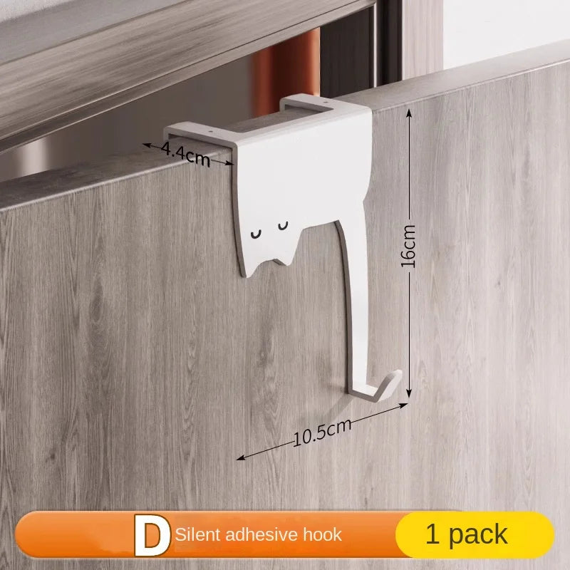 1/6 Piece Over-the-Door Hook Set - No-Drill Storage Rack for Kitchen & Closet
