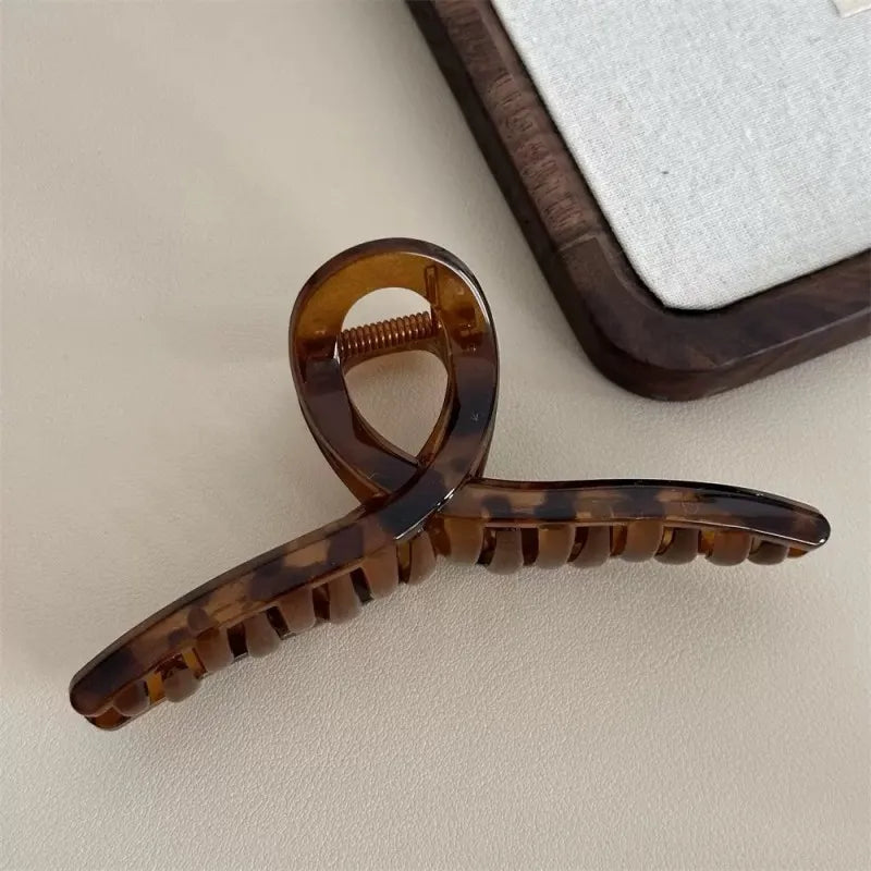 Retro Leopard Print Large Clip Hair Accessories for Women