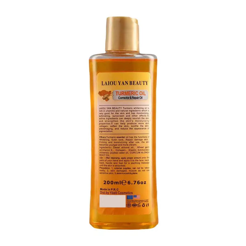 200ml Turmeric Oil Essential Oil for Skin Hydration & Nourishment – Deep Face Serum