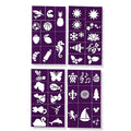 Kids Halloween Face Tattoos & Stencils Set - Glitter Airbrush Body Art for Children