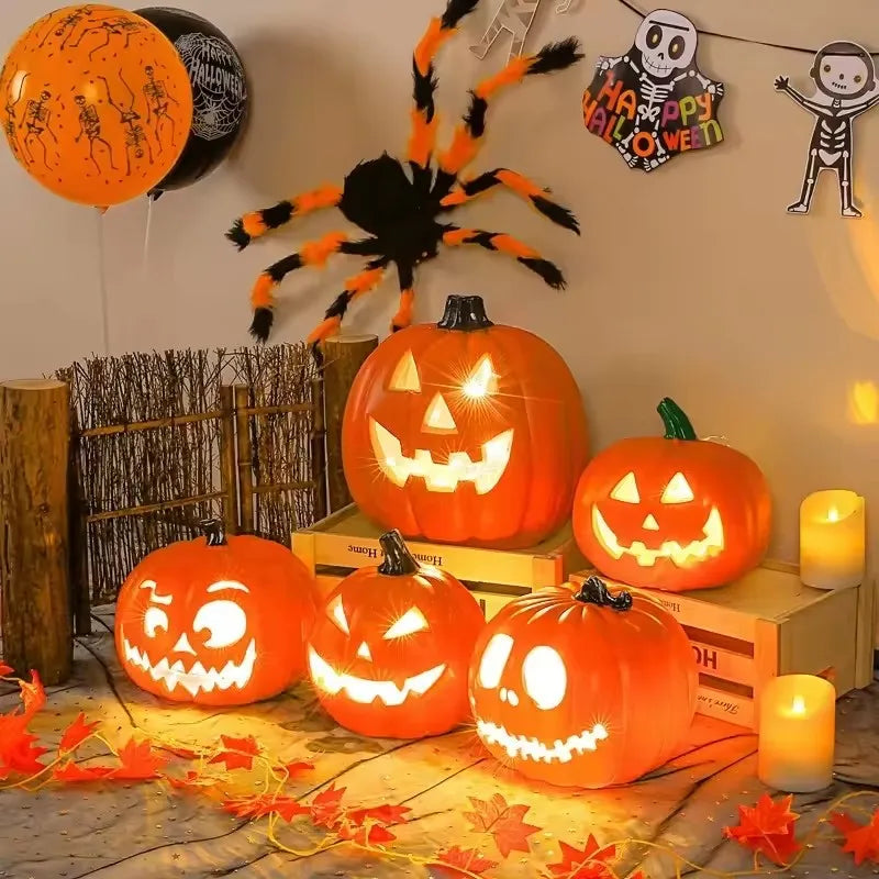 Halloween Decorative Pumpkin Lantern Outdoor Indoor Party Light - Spooky Pumpkin Decor