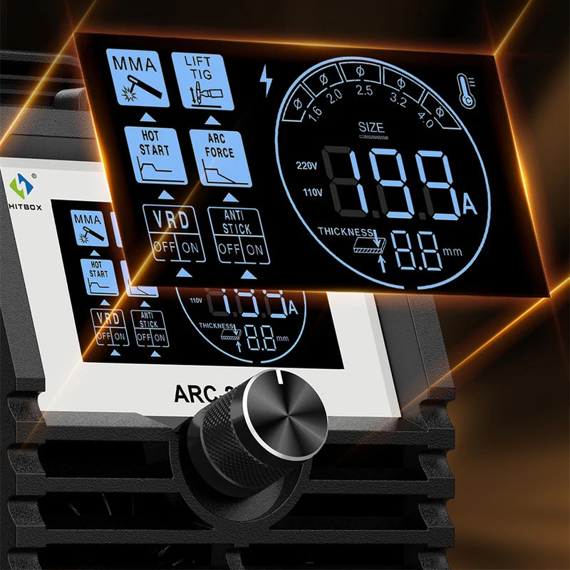 Portable Arc Welding Machine 2-in-1 MMA TIG Inverter Digital Display 220V