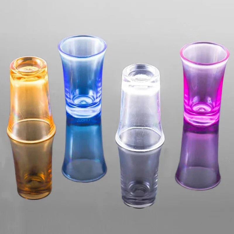 6pcs Plastic Shot Glasses for Spirits & Cocktail Party Bar Wedding Drinkware