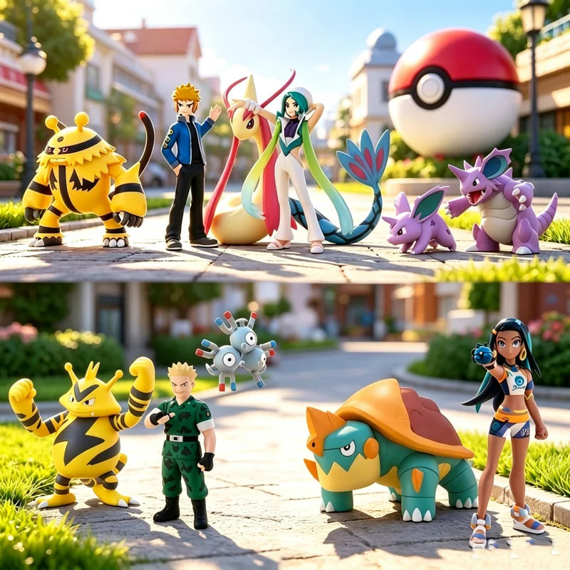 Anime Pokémon Scale World Action Figures Set - Milotic, Garchomp, Torterra & More
