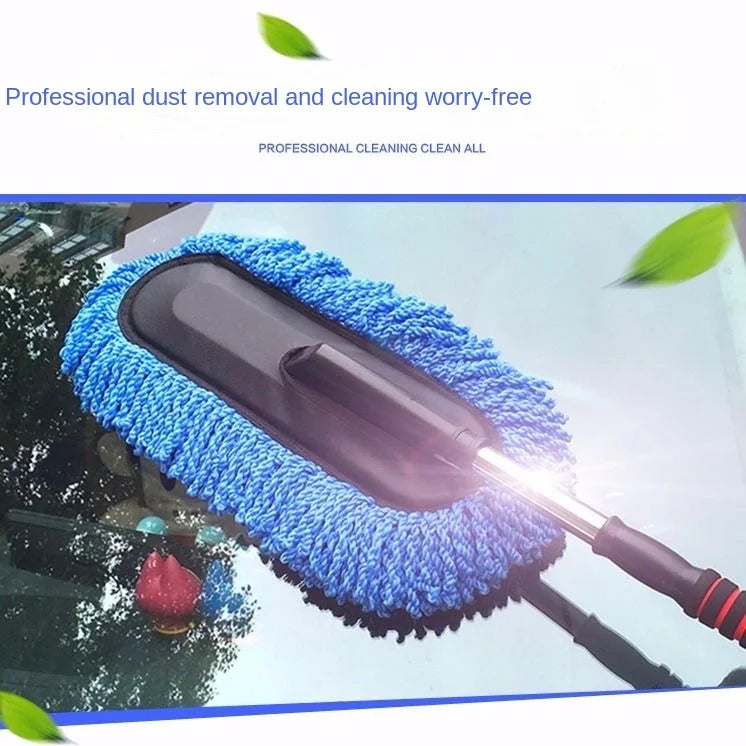 Microfiber Car Wash Brush Mop Kit with Long Handle – Garage & Vehicle Cleaning Supplies
