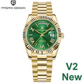 Luxury Automatic Men's Mechanical Watch with 100M Waterproof AR Sapphire Mirror
